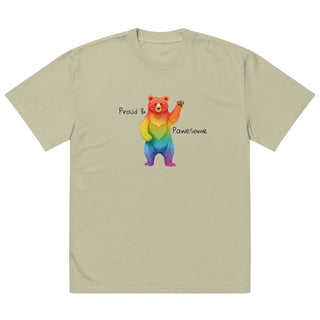 Proud & Pawesome – Pride Bear Oversized Unisex T-Shirt