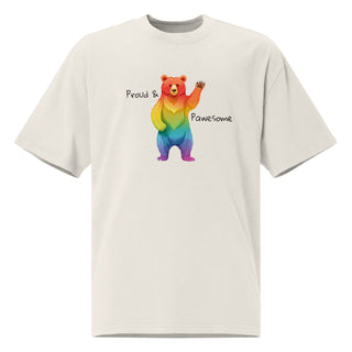 Proud & Pawesome – Pride Bear Oversized Unisex T-Shirt