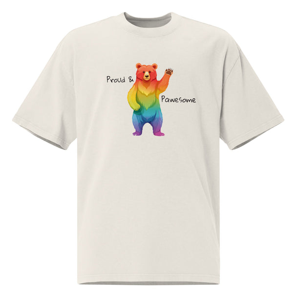 Proud & Pawesome – Pride Bear Oversized Unisex T-Shirt