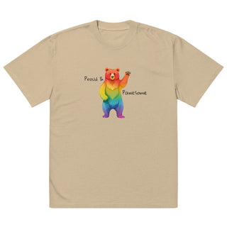 Proud & Pawesome – Pride Bear Oversized Unisex T-Shirt