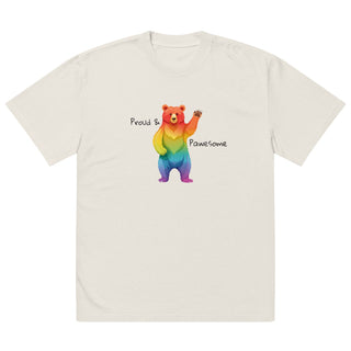 Proud & Pawesome – Pride Bear Oversized Unisex T-Shirt