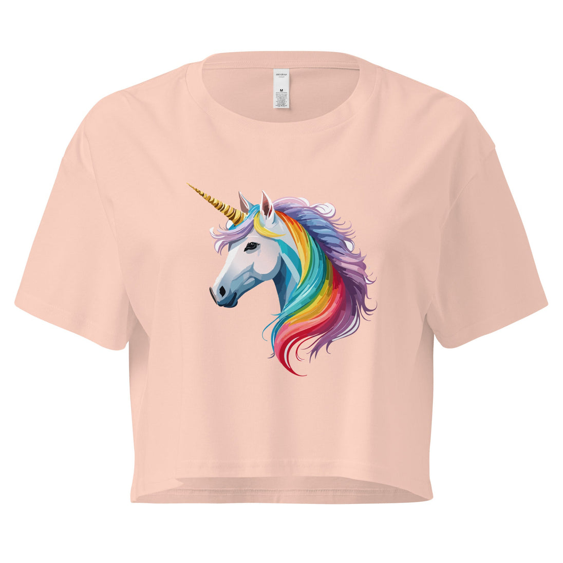 Rainbow Unicorn Crop Top – Whimsical LGBTQ+ Pride Tee