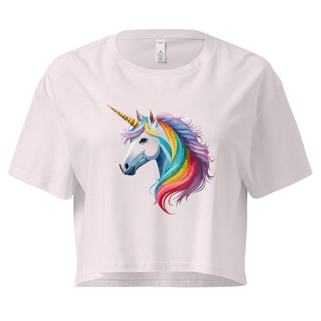 Rainbow Unicorn Crop Top – Whimsical LGBTQ+ Pride Tee