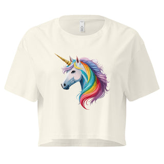 Rainbow Unicorn Crop Top – Whimsical LGBTQ+ Pride Tee