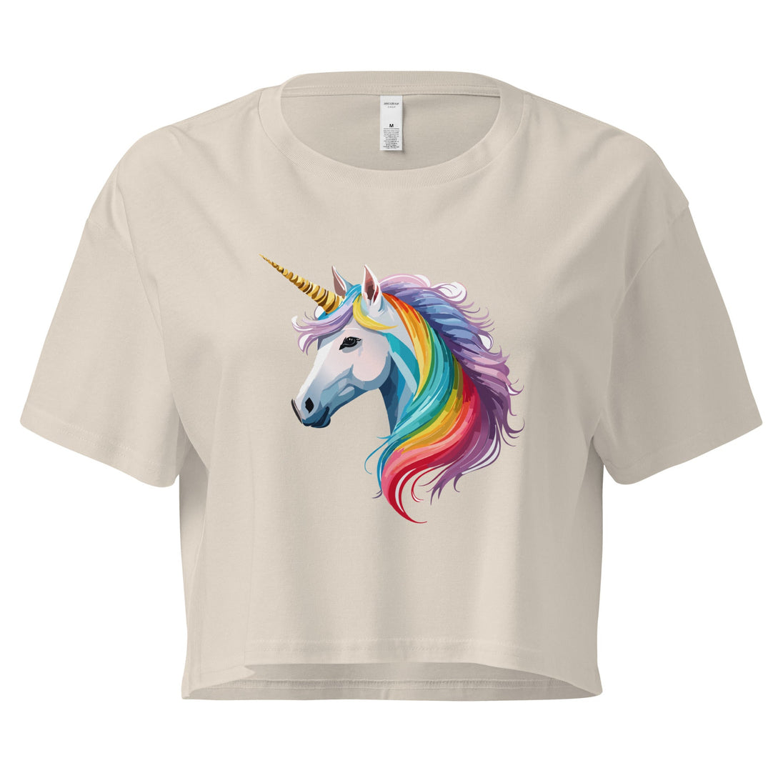 Rainbow Unicorn Crop Top – Whimsical LGBTQ+ Pride Tee