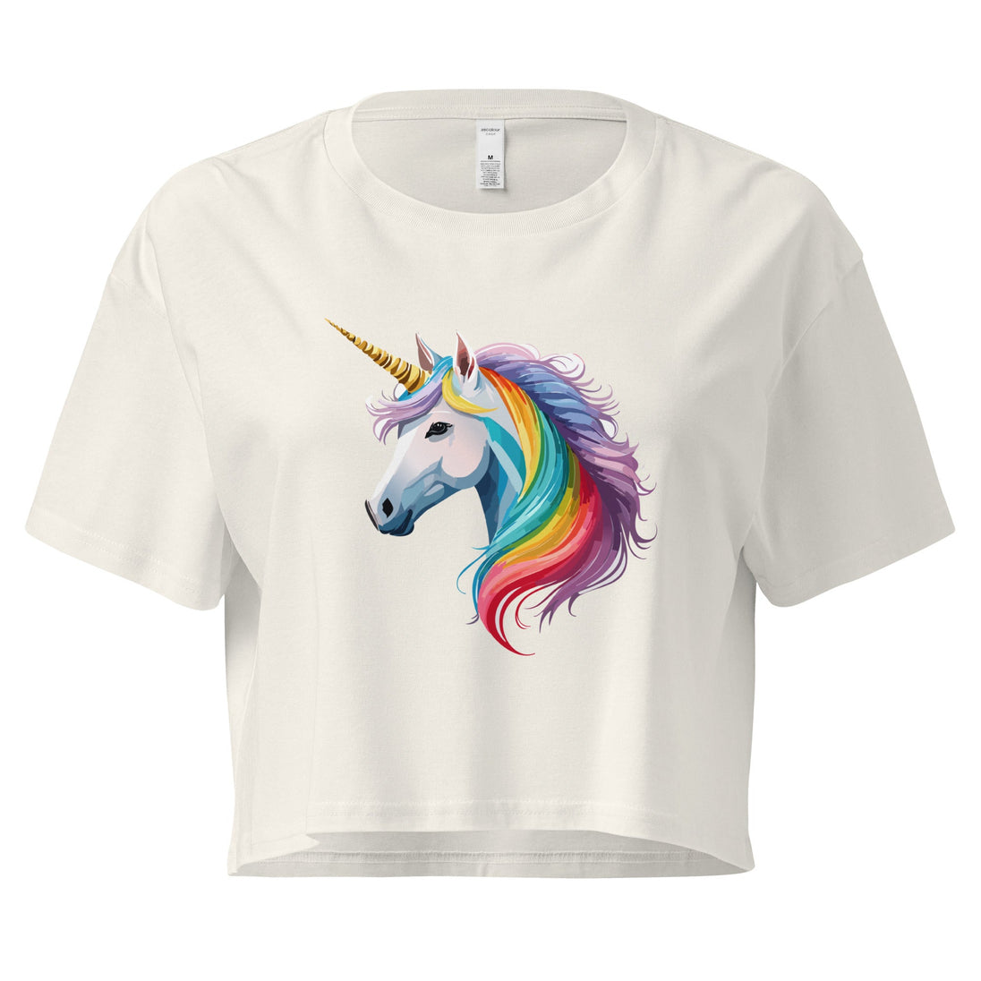 Rainbow Unicorn Crop Top – Whimsical LGBTQ+ Pride Tee
