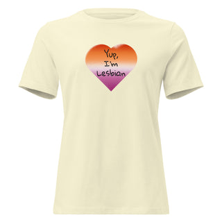 “Yup, I’m Lesbian” Women’s Relaxed Fit T-Shirt – LGBTQ+ Pride Tee