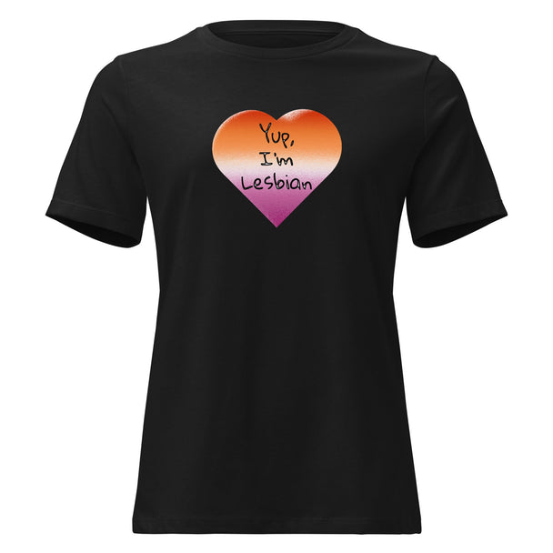 “Yup, I’m Lesbian” Women’s Relaxed Fit T-Shirt – LGBTQ+ Pride Tee
