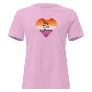 “Yup, I’m Lesbian” Women’s Relaxed Fit T-Shirt – LGBTQ+ Pride Tee