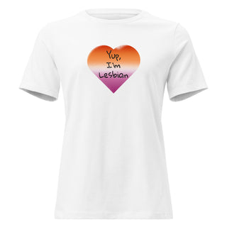 “Yup, I’m Lesbian” Women’s Relaxed Fit T-Shirt – LGBTQ+ Pride Tee